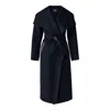 Mackage Norita Double-face Belted Wool Coat In Black