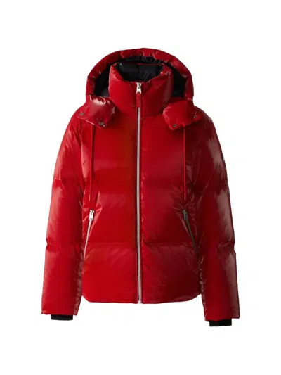 Mackage Kent-glo Hooded Puffer Jacket In Red