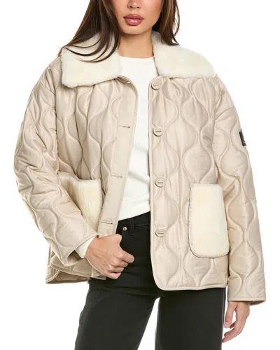 Mackage Kenzy Wool Shearling Jacket In Multi