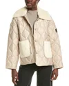 Mackage Kenzy Wool Shearling Jacket In Beige