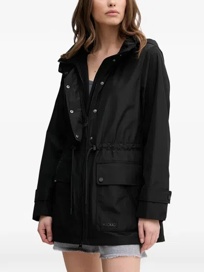 Mackage Keryn Drawstring Hooded Jacket In Black