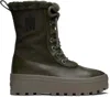 Mackage Khaki Hero-w Boots In C0302 Army