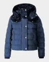 Mackage Kid's Adriel Detachable Hood Short Jacket In Blue