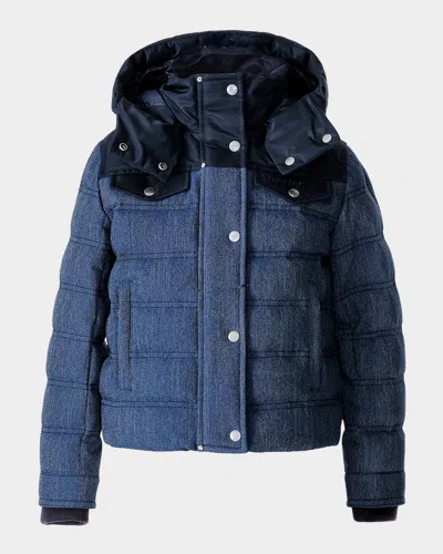 Mackage Kid's Adriel Detachable Hood Short Jacket In Blue