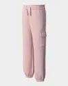Mackage Kid's Archer Drawstring Cargo Sweatpants In Pink