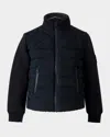 Mackage Kid's Audel Quilted Down Jacket In Blue