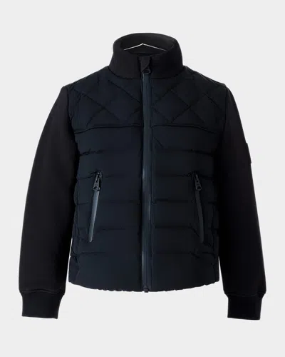 Mackage Kid's Audel Quilted Down Jacket In Black