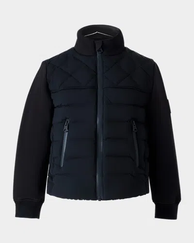 Mackage Kid's Audel Quilted Down Jacket In Black