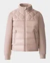 Mackage Kid's Audel Quilted Down Jacket In Pink