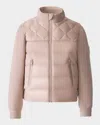 Mackage Kid's Audel Quilted Down Jacket In Pink