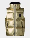Mackage Kid's Charlee Metallic Puffer Vest In Gold