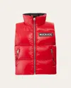 Mackage Kid's Charlee Quilted Logo Vest In Red