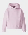 Mackage Kid's Dru Double-face Jersey Logo Hoodie In Pink
