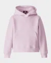 Mackage Kid's Dru Double-face Jersey Logo Hoodie In Pink