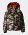 Mackage Kid's Jesse Camo Nano Down Jacket In Multi