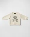Mackage Kid's Rio Teddy Bear Jersey Shirt In Cream