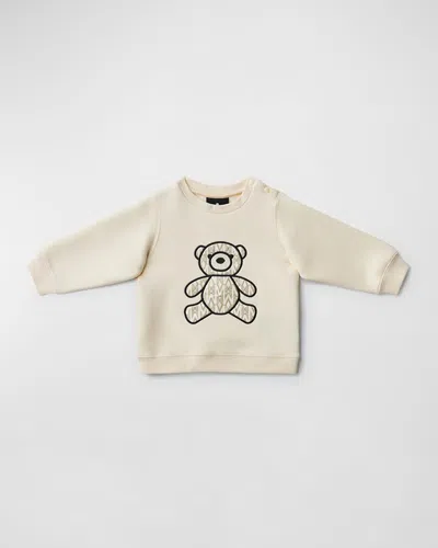 Mackage Kid's Rio Teddy Bear Jersey Shirt In Cream