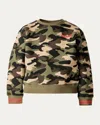 Mackage Kid's Sawyer Camo Crewneck Sweatshirt In Multi