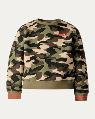 MACKAGE KID'S SAWYER CAMO CREWNECK SWEATSHIRT