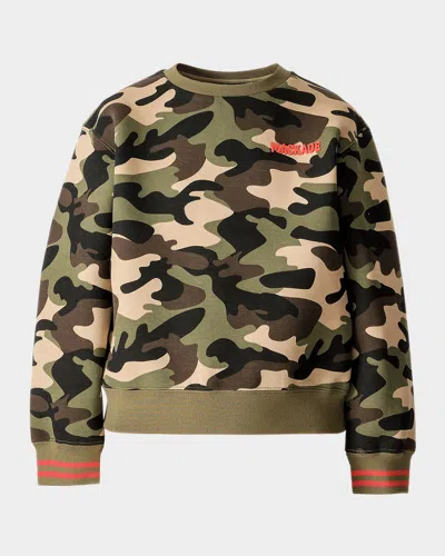 MACKAGE KID'S SAWYER CAMO CREWNECK SWEATSHIRT