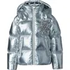 Mackage Kid's Metallic Down Puffer Jacket In Silver