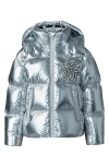 Mackage Kid's Metallic Down Puffer Jacket In Silver