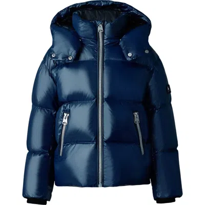 Mackage Kids' Jesse Water Repellent Down Puffer Coat In Blue