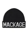 Mackage Kiko-kz Logo Knit Hat In Black