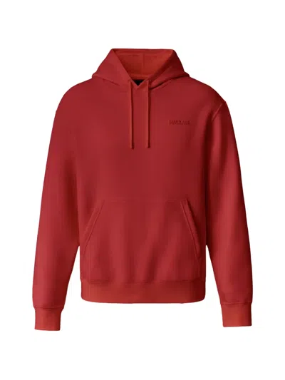 Mackage Kolton-zz Logo-debossed Hoodie In Red