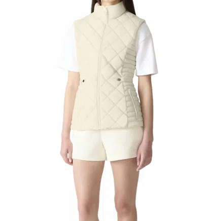 Mackage Ladies Light Down Vest In Cream In White