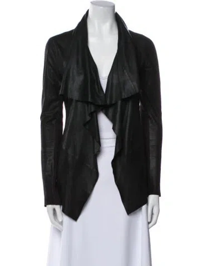 Pre-owned Mackage Lamb Leather Jacket In Black