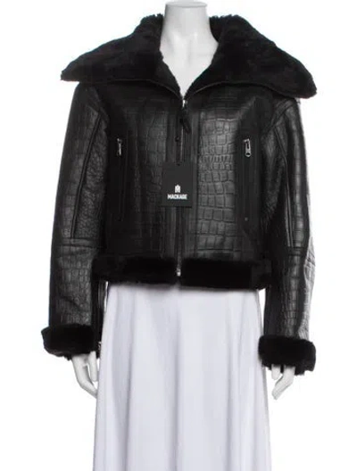 Pre-owned Mackage Lambskin Coat In Black