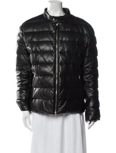 Pre-owned Mackage Lambskin Down Jacket In Black