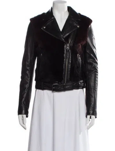 Pre-owned Mackage Lambskin Fur Jacket In Black