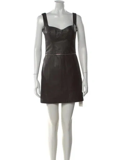 Pre-owned Mackage Lambskin Mini Dress In Black