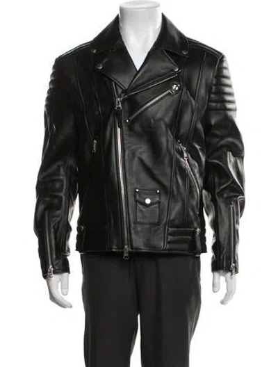 Pre-owned Mackage Lambskin Moto Jacket W/ Tags In Black