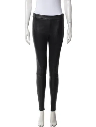 Pre-owned Mackage Lambskin Skinny Leg Pants In Black