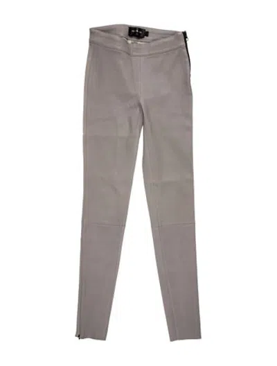 Pre-owned Mackage Lambskin Skinny Leg Pants In Grey