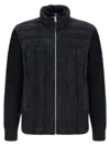 Mackage Blue Solid Wool Jacket In Black