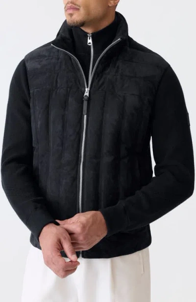 Mackage Landen Quilted Knit Jacket In Black