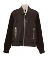 Mackage Jonathan Suede Full Zip Jacket In Brown