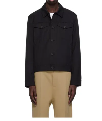 Mackage Lapel Long Sleeve Casual Jacket In Black