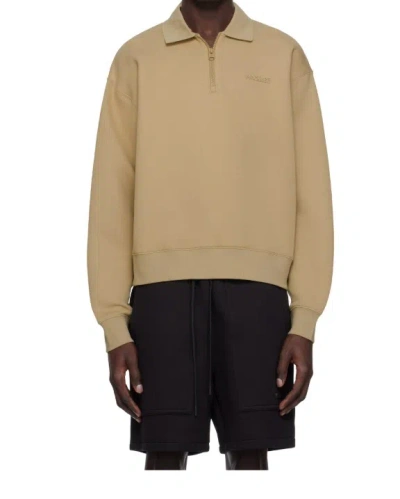 MACKAGE LAPEL LONG SLEEVE POLO SHIRT