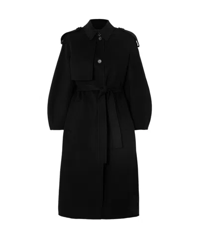 Mackage Lapel Long-sleeved Coat In Black