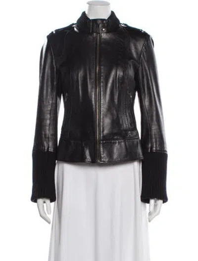 Pre-owned Mackage Leather Biker Jacket In Multi