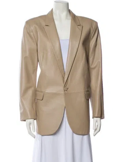 Pre-owned Mackage Leather Coat In Neutral