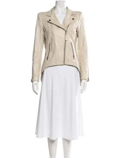 Pre-owned Mackage Leather Coat In White