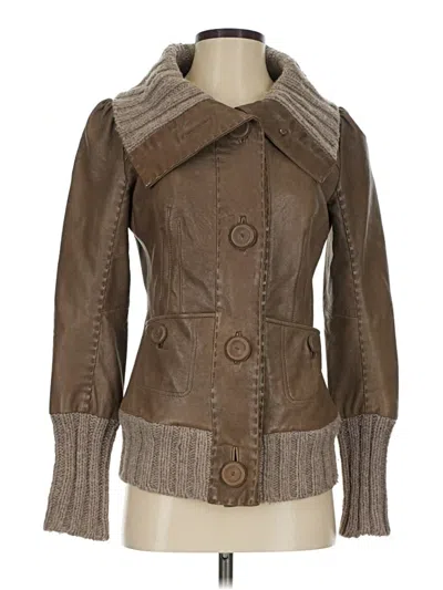 Pre-owned Mackage Leather Jacket In Brown