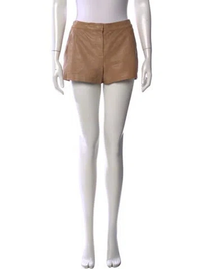 Pre-owned Mackage Leather Mini Shorts In Grey