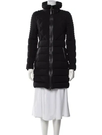Pre-owned Mackage Leather Puffer Coat In Black